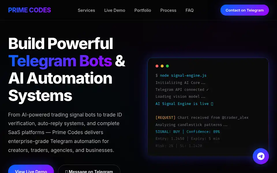 Screenshot of primecodes.in