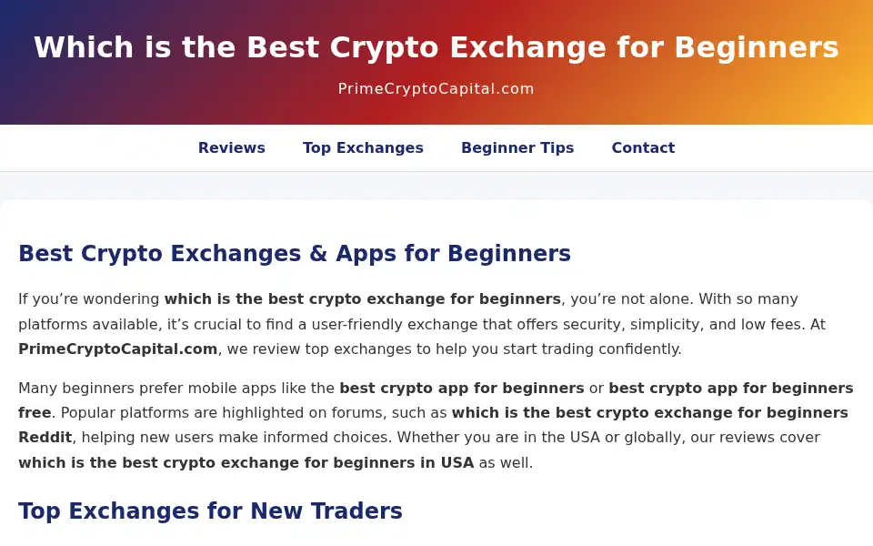 Screenshot of primecryptocapital.com