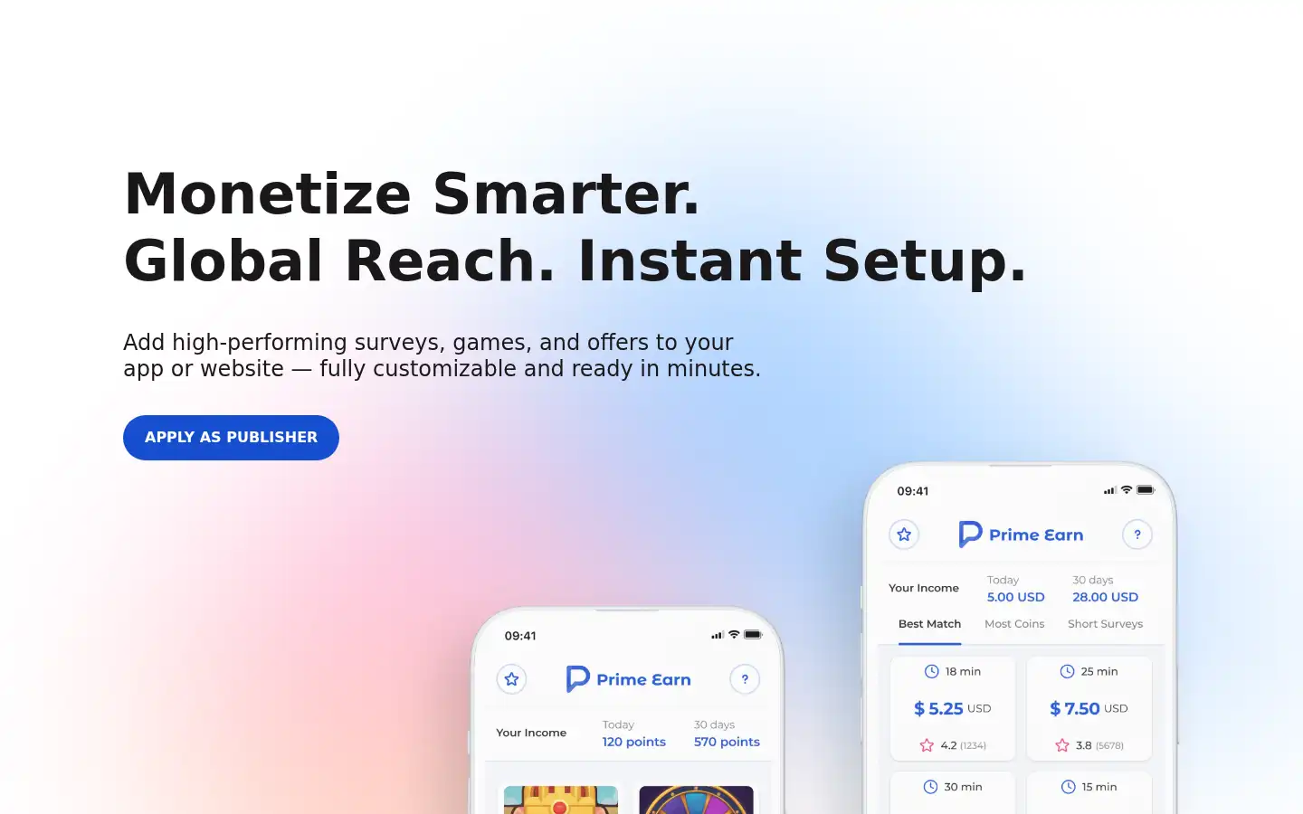 Screenshot of primeearn.com