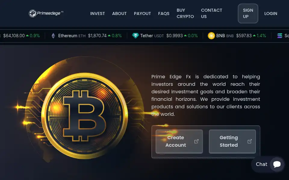 Screenshot of primeedgefx.com