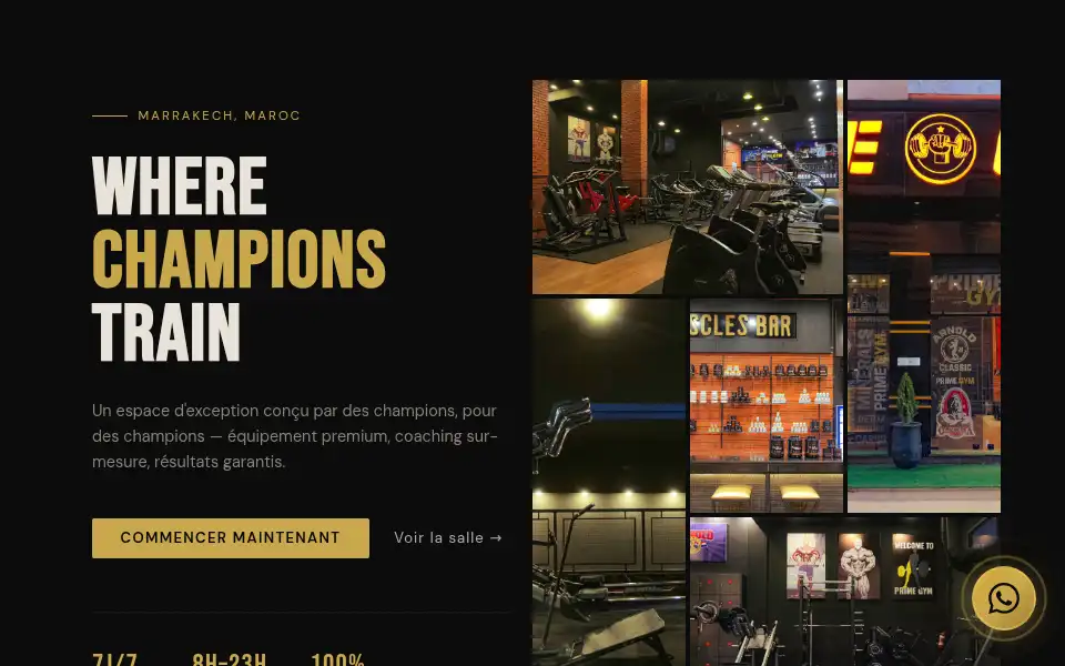 Screenshot of primegym.ma