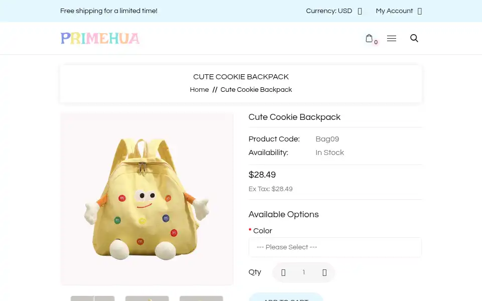 Screenshot of primehua.com