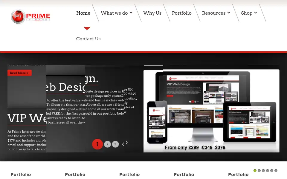 Screenshot of primeinternet.co.uk