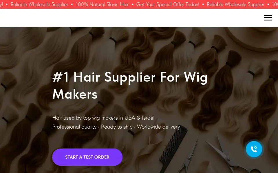 Screenshot of primeluxhair.com