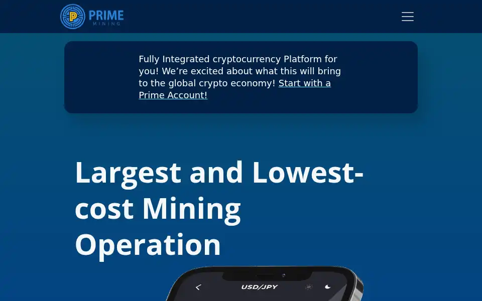 Screenshot of primemining.net