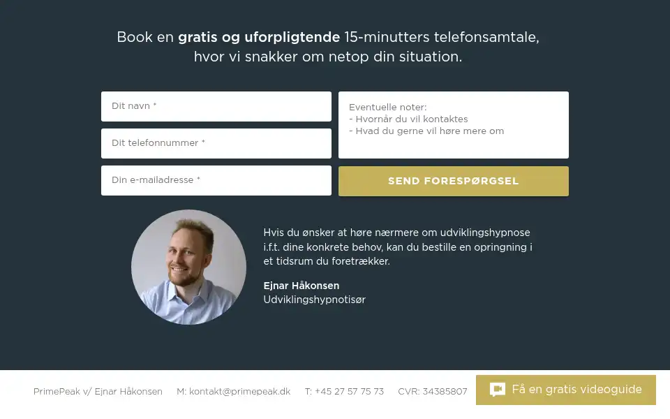 Screenshot of primepeak.dk