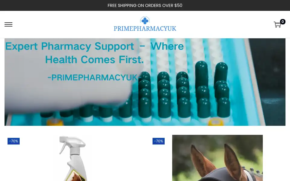 Screenshot of primepharmacyuk.com