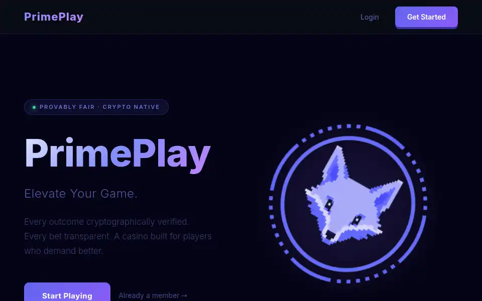Screenshot of primeplay.casino