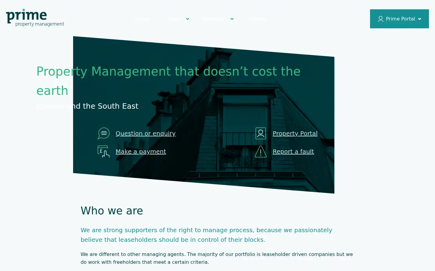Screenshot of primepm.co.uk