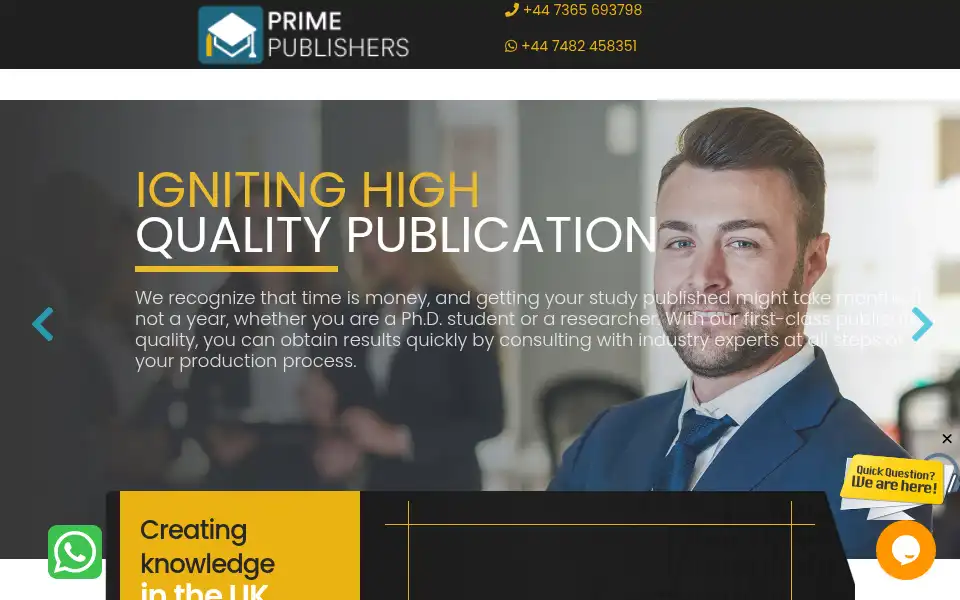 Screenshot of primepublishers.co.uk