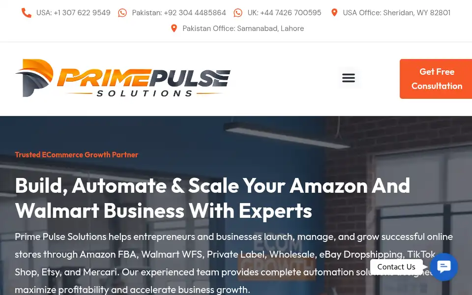 Screenshot of primepulsesolutions.com