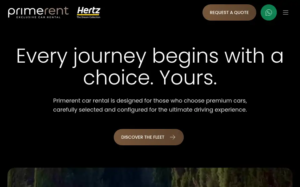 Screenshot of primerentcar.com