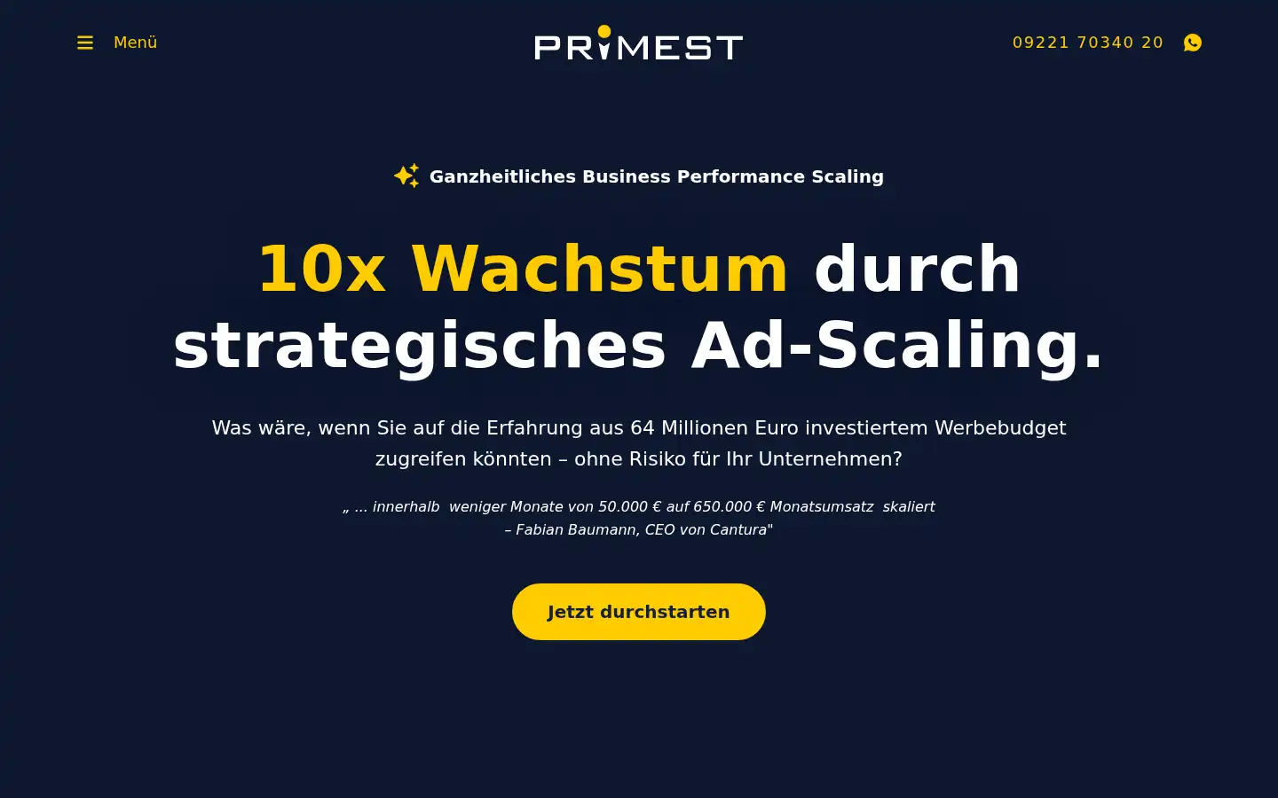 Screenshot of primest.de