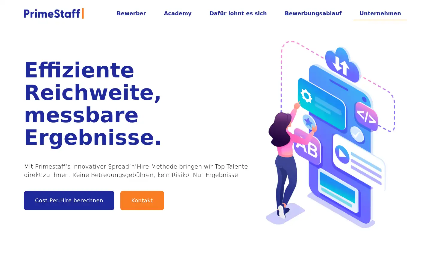 Screenshot of primestaff.de