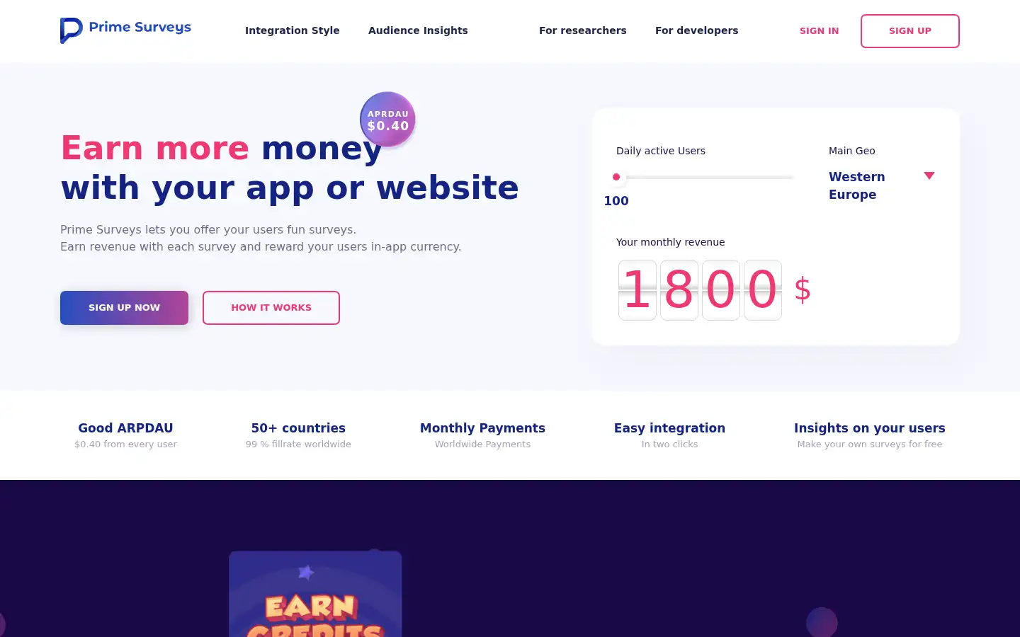 Screenshot of primesurveys.com