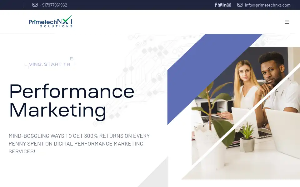 Screenshot of primetechnxt.com