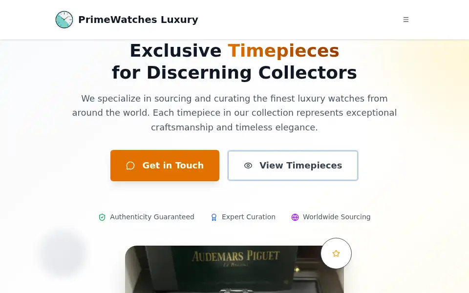 Screenshot of primewatcheslux.com