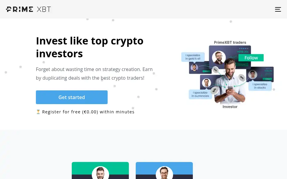 Screenshot of primexbt-copytrading.com