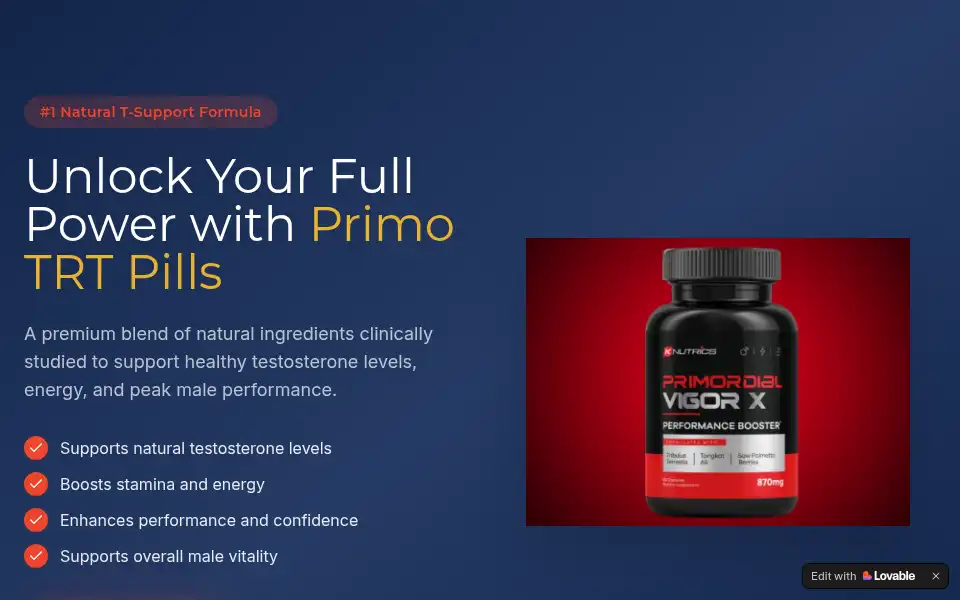 Screenshot of primotrt-pills.lovable.app