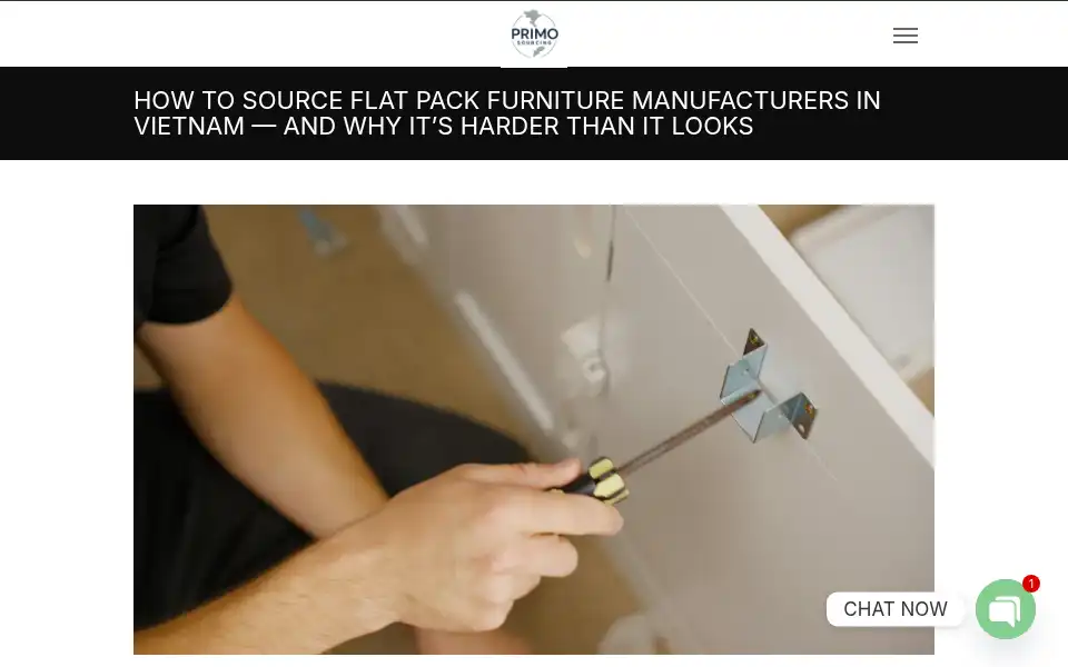 Screenshot of primovn.com