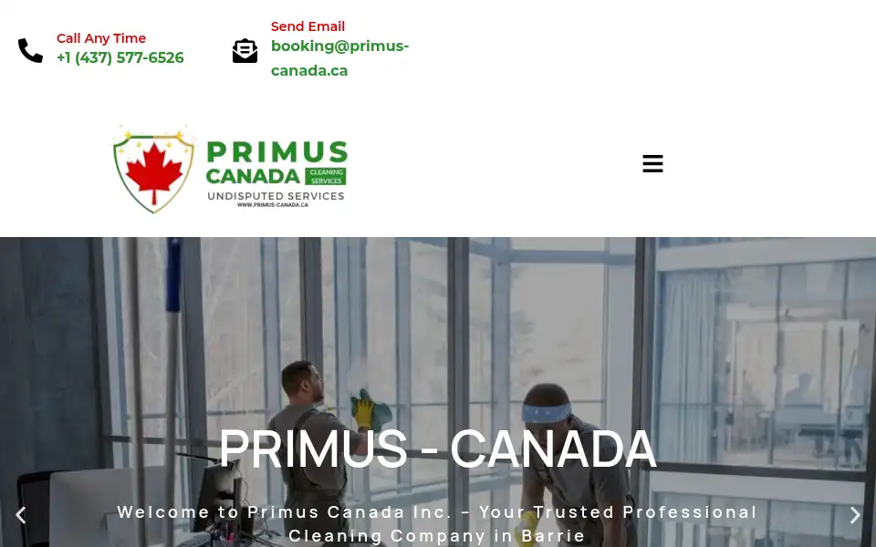 Screenshot of primus-canada.ca