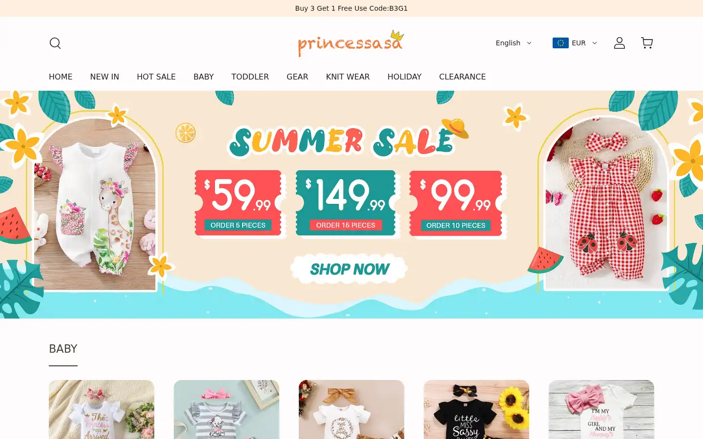 Screenshot of princessasa.com