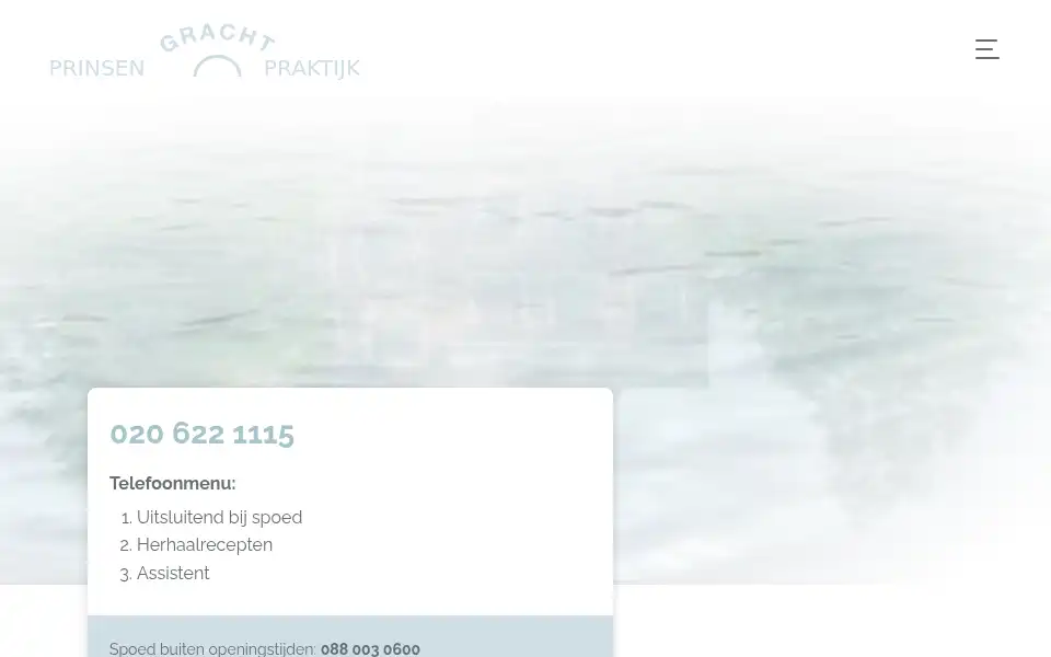 Screenshot of prinsengrachtpraktijk.nl