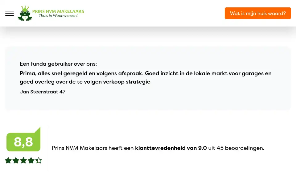 Screenshot of prinsnvmmakelaars.nl