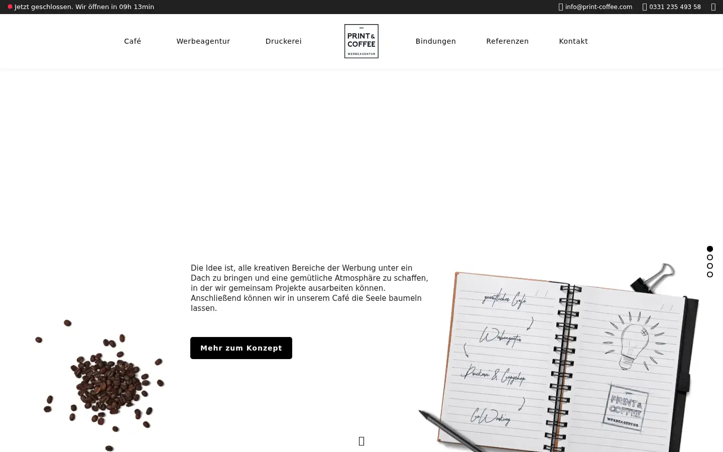 Screenshot of print-coffee.com