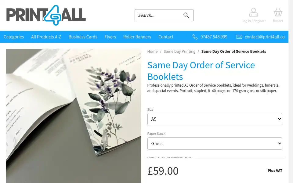 Screenshot of print4all.co