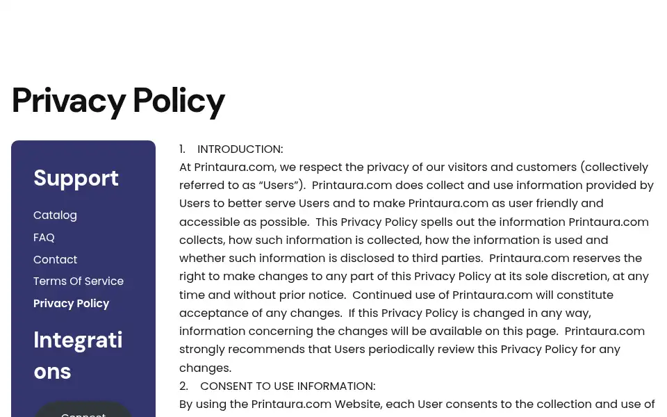 Screenshot of printaura.com