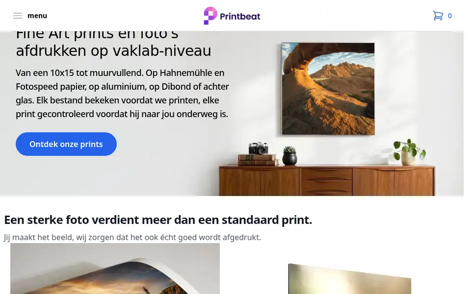 Screenshot of printbeat.nl