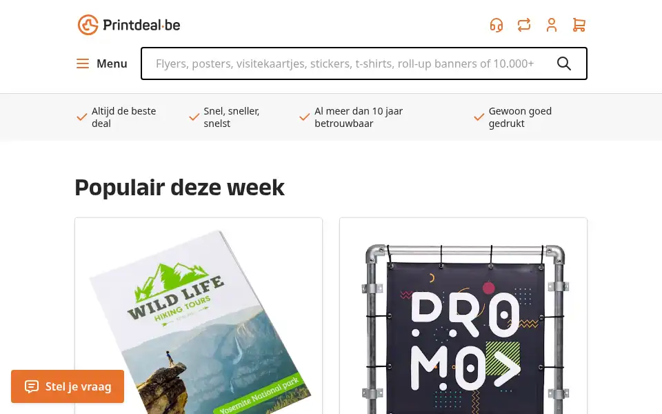 Screenshot of printdeal.be