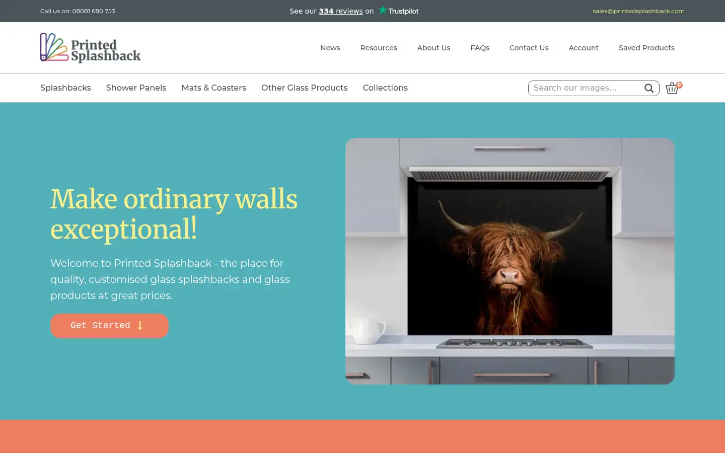 Screenshot of printedsplashback.com