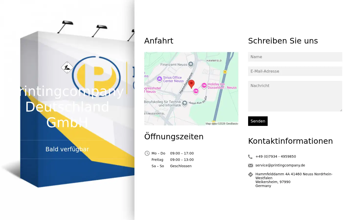 Screenshot of printingcompany.de