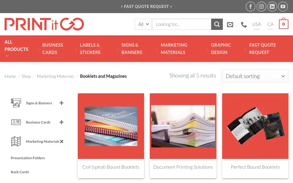 Screenshot of printitgo.com