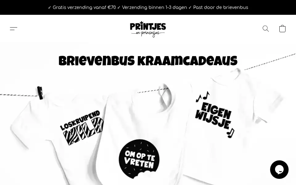 Screenshot of printjesenprinsesjes.nl