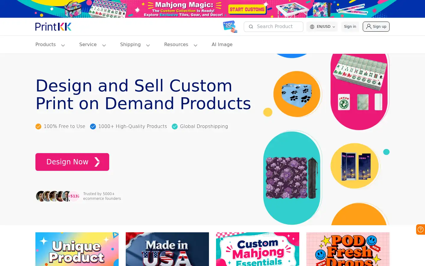 Screenshot of printkk.com