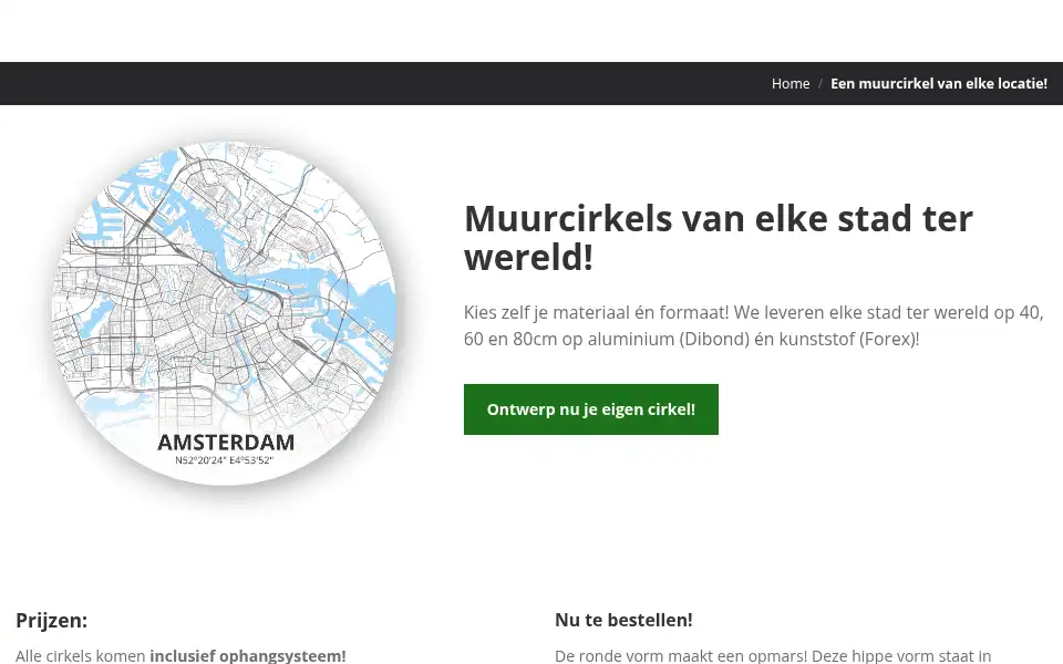 Screenshot of printmyart.nl