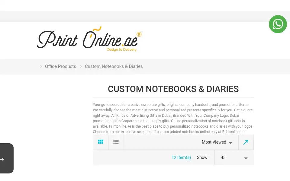Screenshot of printonline.ae