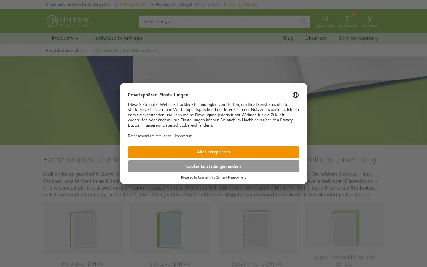 Screenshot of printoo.de