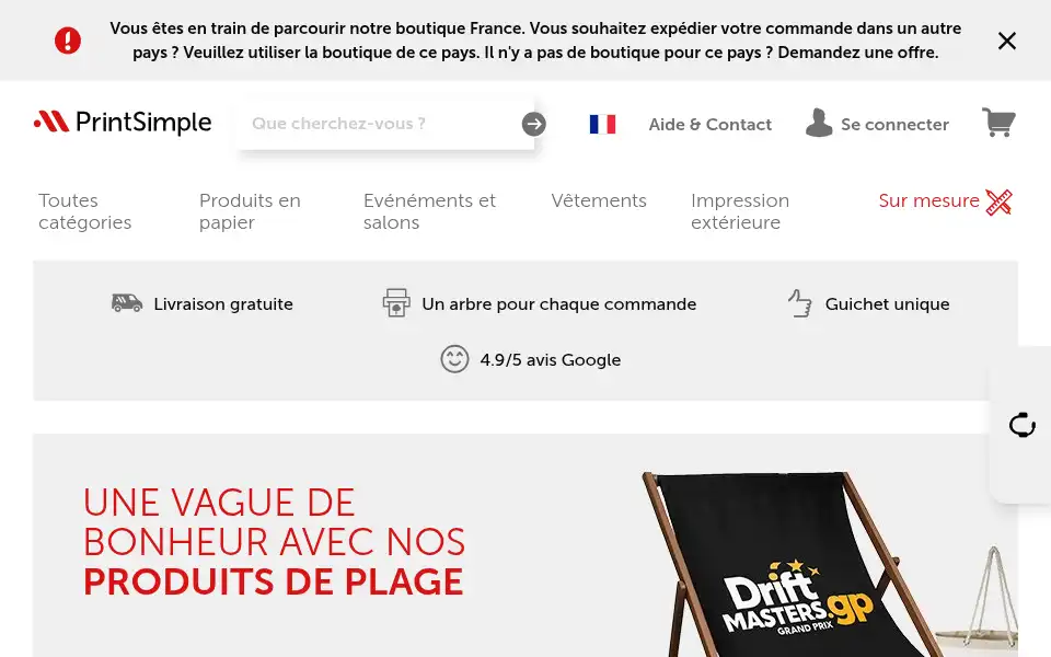Screenshot of printsimple.eu
