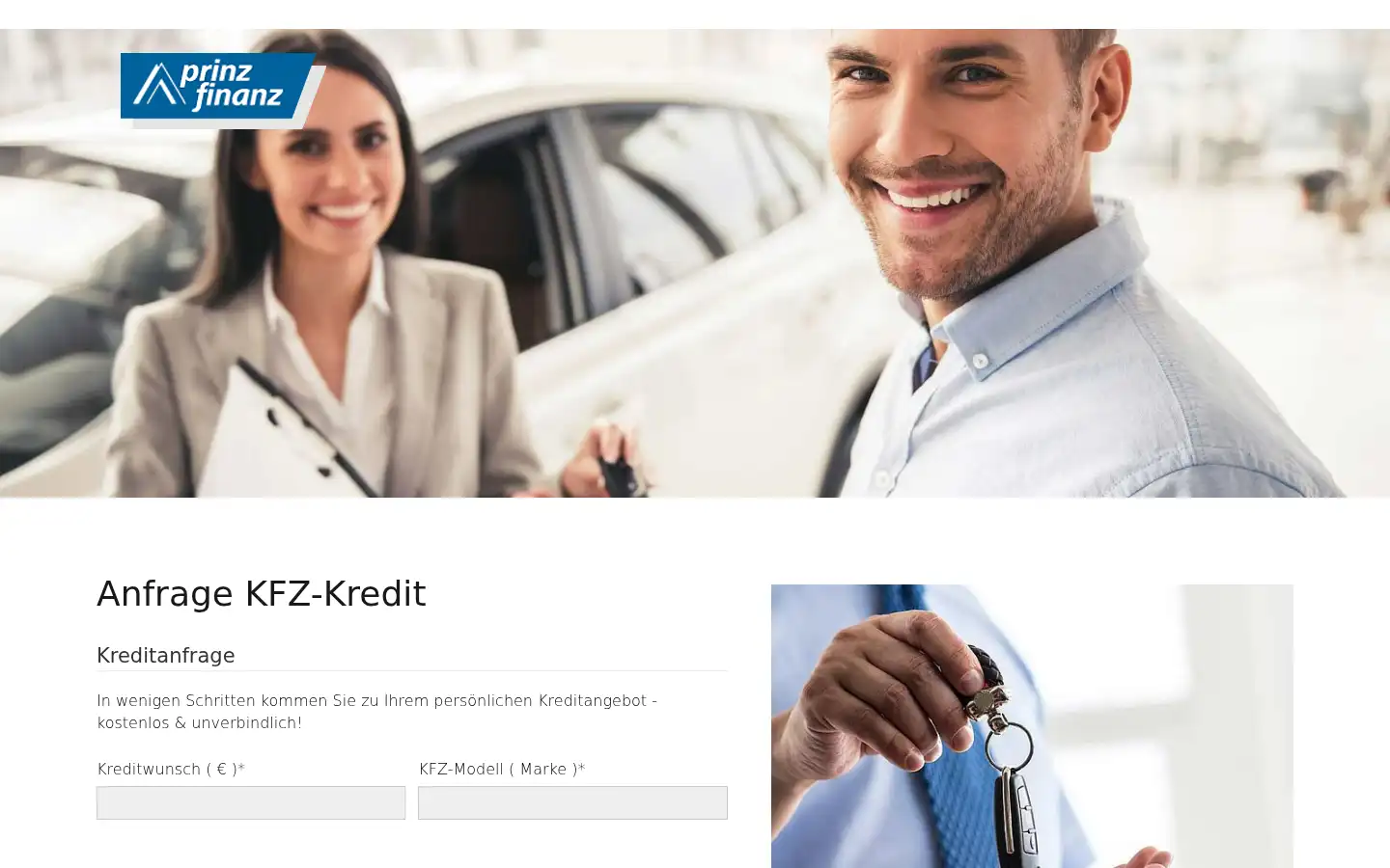 Screenshot of prinzfinanz.de