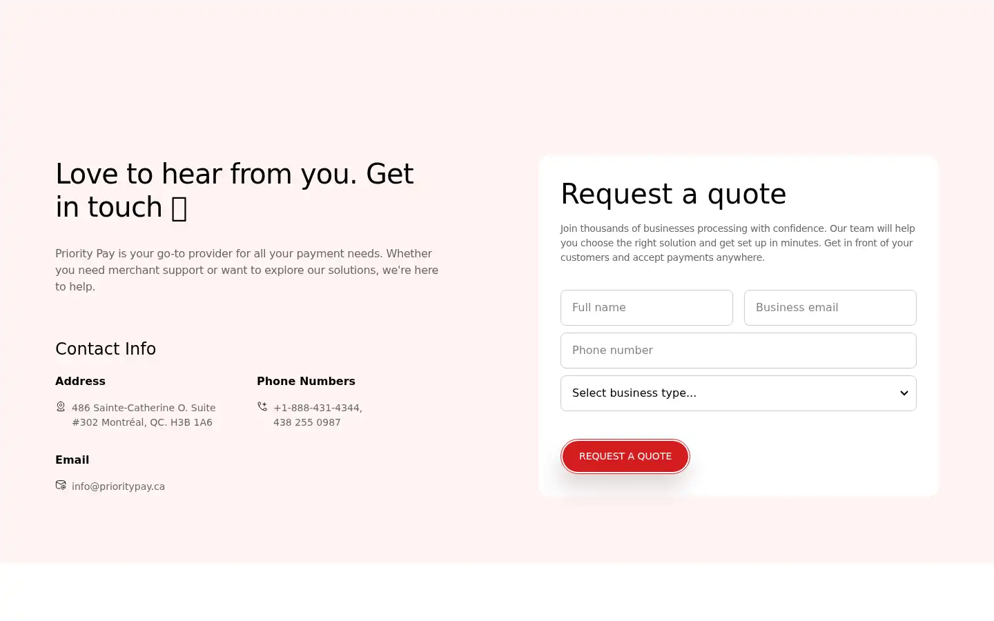 Screenshot of prioritypay.ca