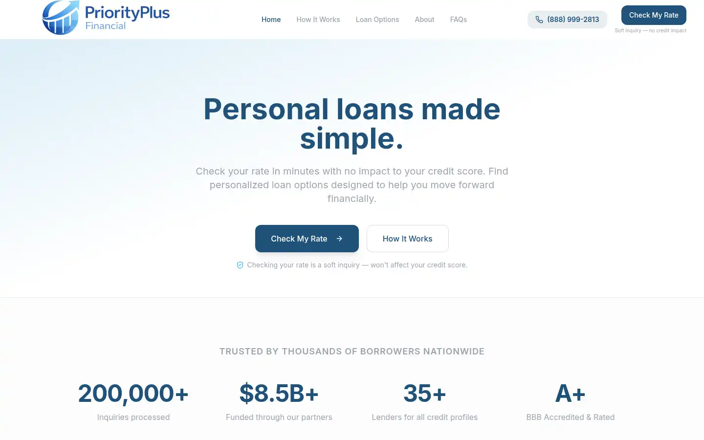 Screenshot of priorityplusfinancial.com