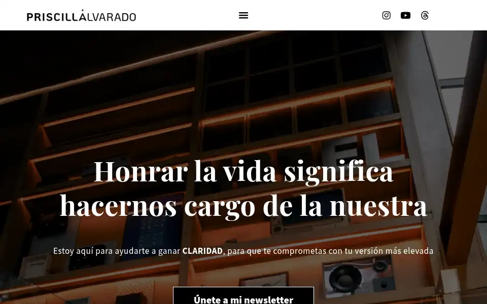 Screenshot of priscillaalvarado.com
