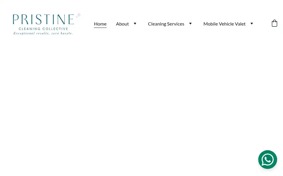 Screenshot of pristinecleaningcollective.com