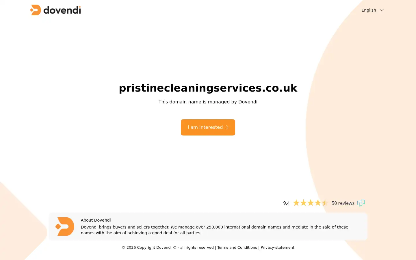 Screenshot of pristinecleaningservices.co.uk