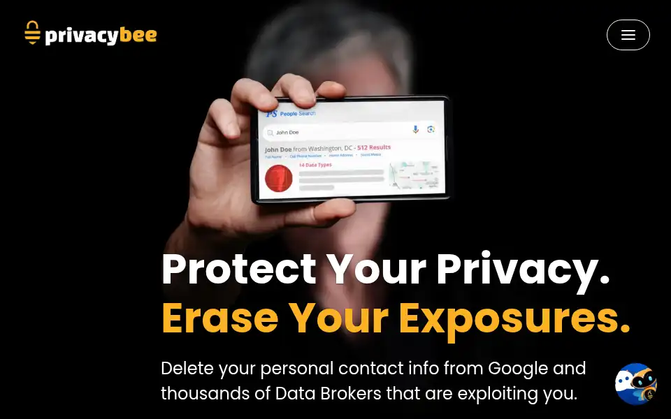 Screenshot of privacybee.com