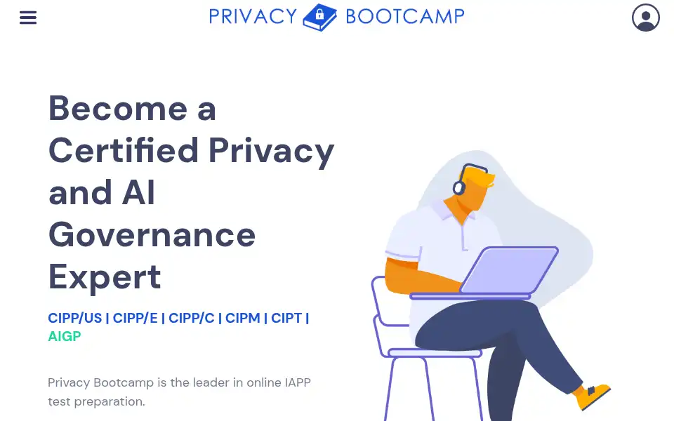 Screenshot of privacybootcamp.com